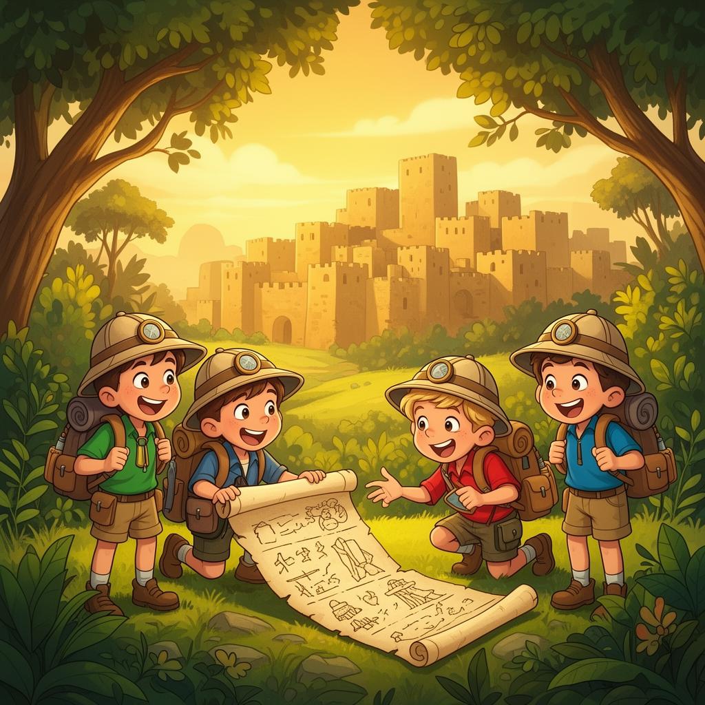 Kids on a Bible exploration adventure